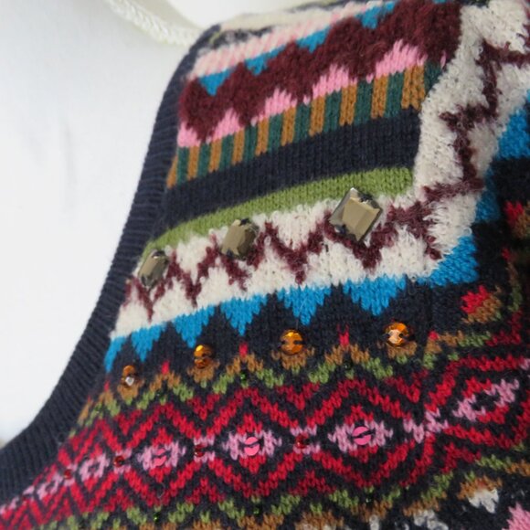 Talbots Striped Embellished Long Sleeves Women’s Sweater XL - Picture 7 of 11